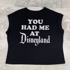 Disney Parks You Had Me At Disneyland Cropped Muscle Tank Top Womens Small